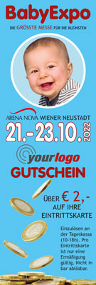 € 2,- Eintrittsgutscheine mit Logo / entrance vouchers with logo